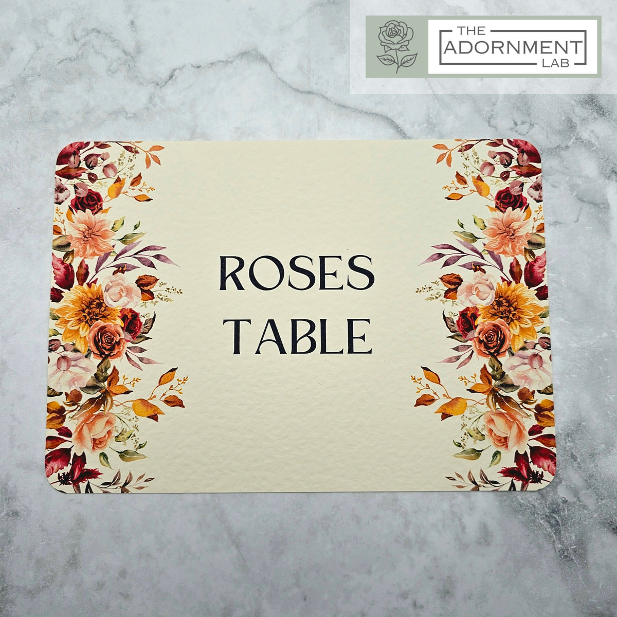 Autumn Fall Flowers Design - Table Name Cards