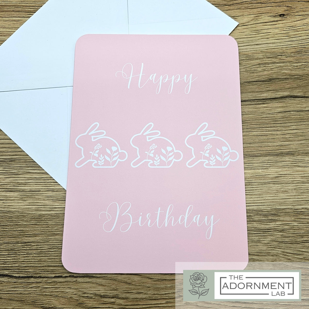 Bunny Bloom - Happy Birthday - Greetings Cards - Pink