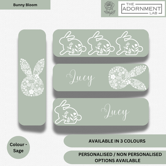 Bunny Bloom - Flat Printed Bookmarks - Peach