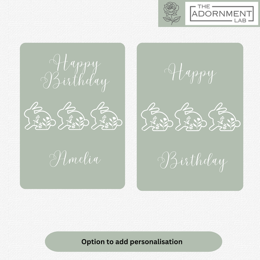 Bunny Bloom - Happy Birthday - Greetings Cards - Sage