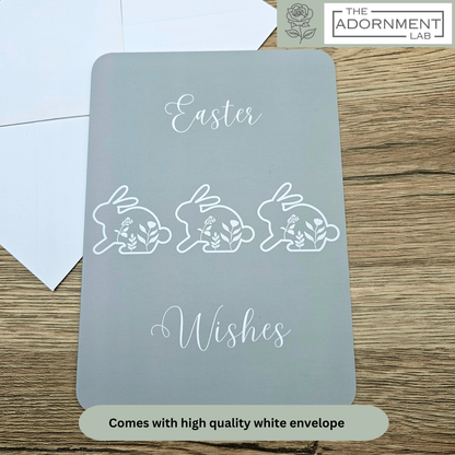 Bunny Bloom - Easter Wishes - Greetings Card - Sage