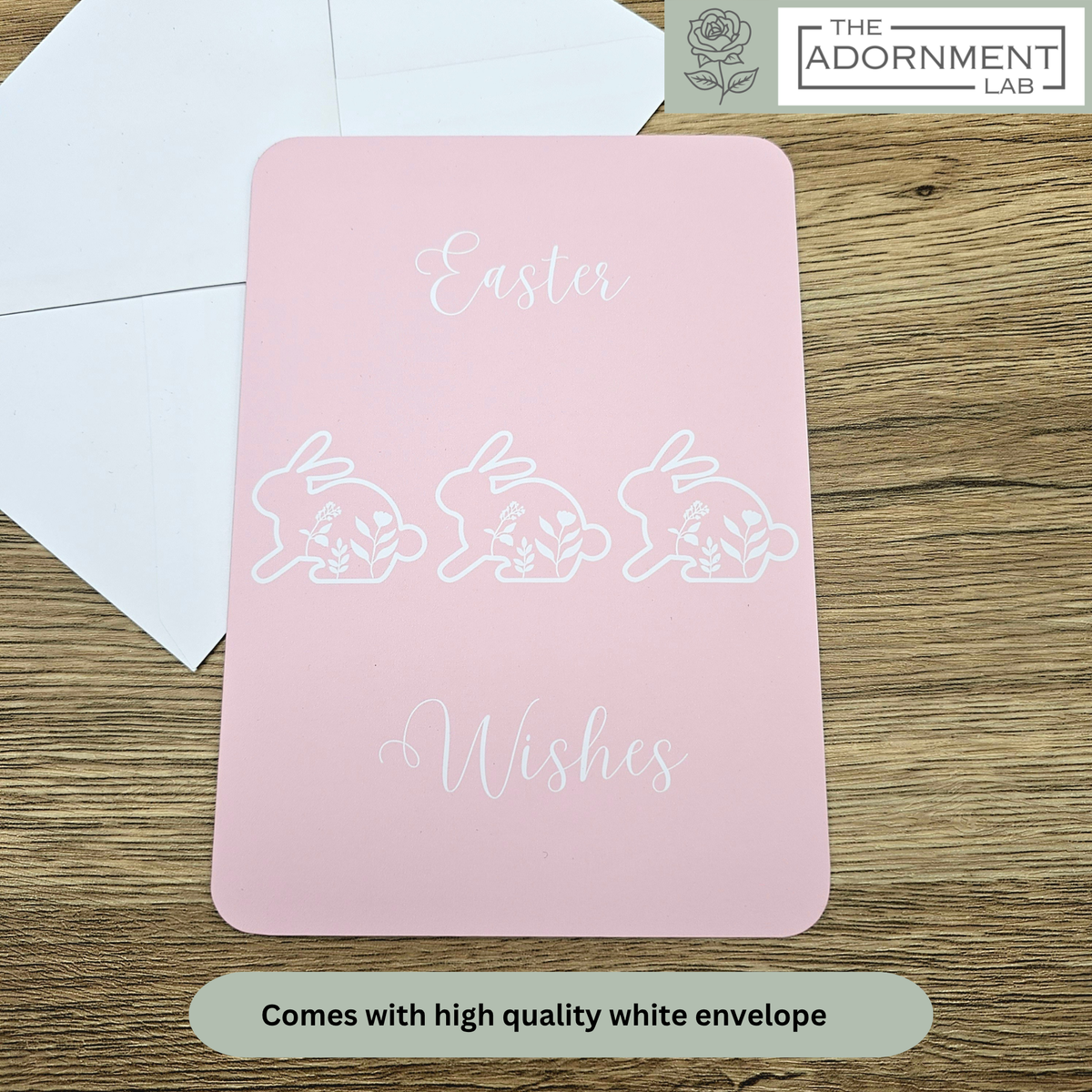 Bunny Bloom - Easter Wishes - Greetings Card - Pink