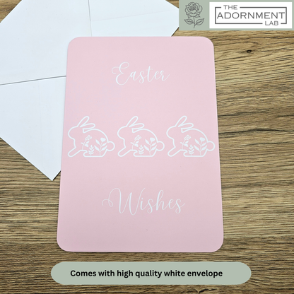 Bunny Bloom - Easter Wishes - Greetings Card - Pink