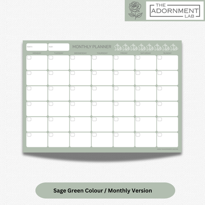 Bunny Bloom - A4 Digital Printable Weekly Planners - Peach