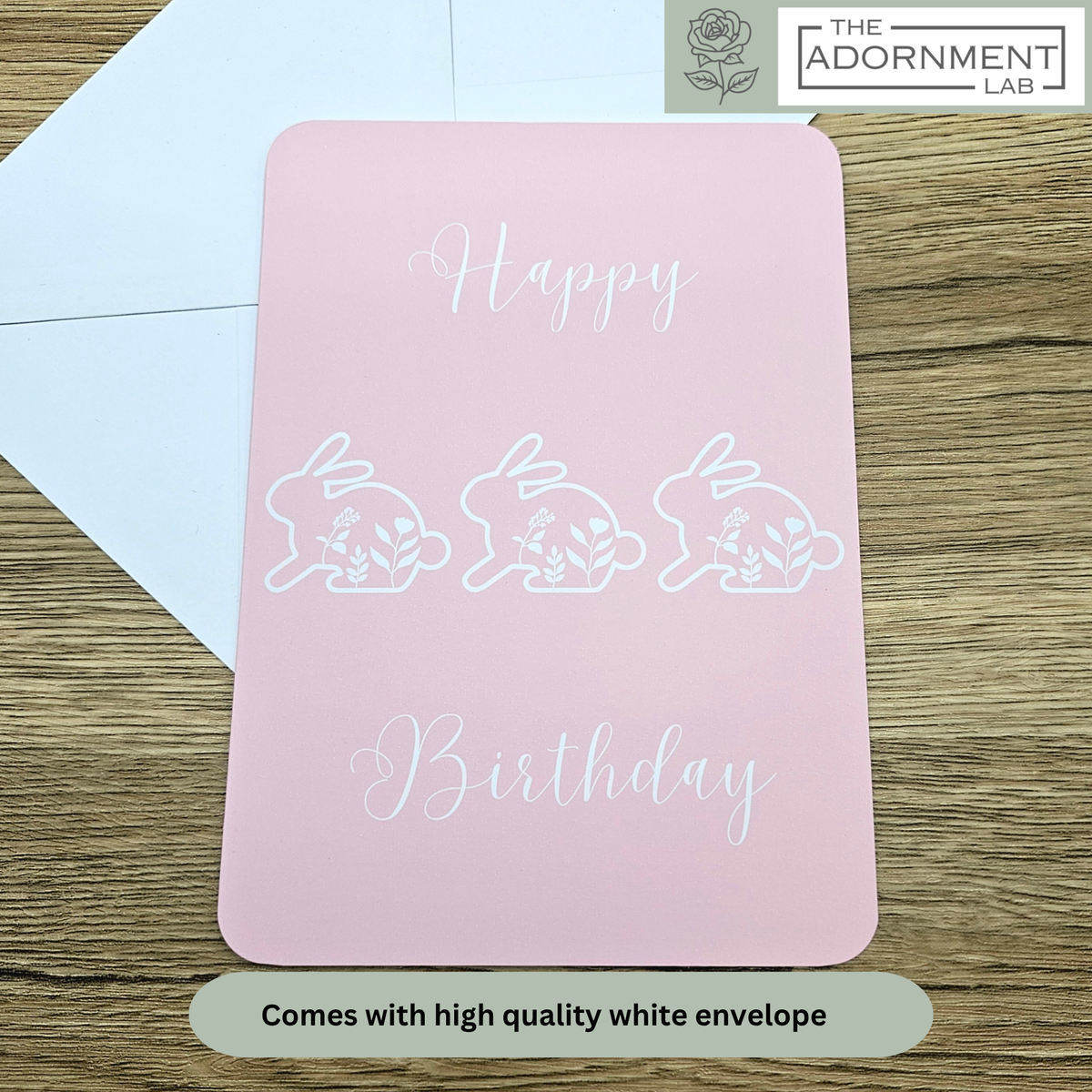 Bunny Bloom - Happy Birthday - Greetings Cards - Pink