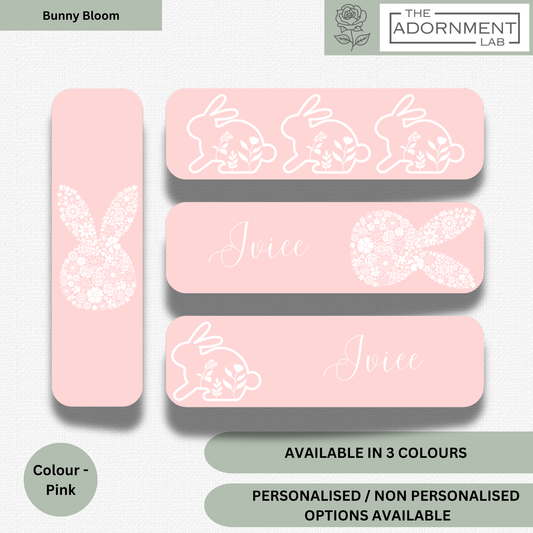 Bunny Bloom - Flat Printed Bookmarks - Pink
