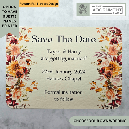 Autumn Fall Flowers Design - Save The Date