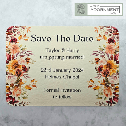 Autumn Fall Flowers Design - Save The Date