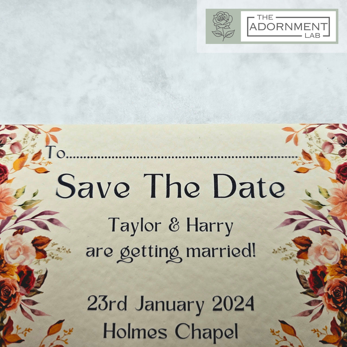 Autumn Fall Flowers Design - Save The Date