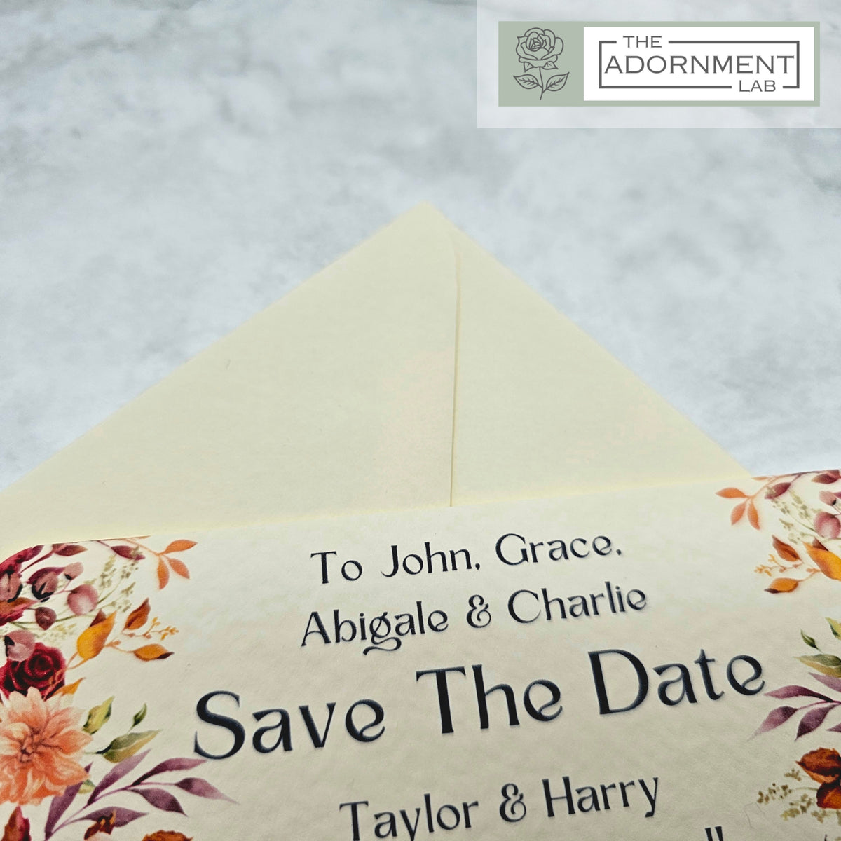 Autumn Fall Flowers Design - Save The Date