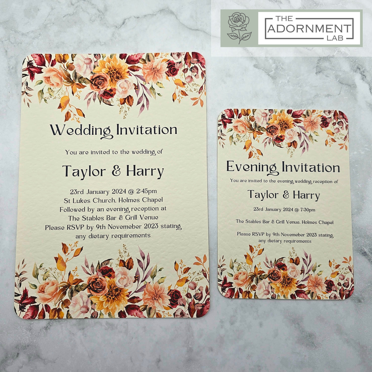 Autumn Fall Flowers Design - Invitations