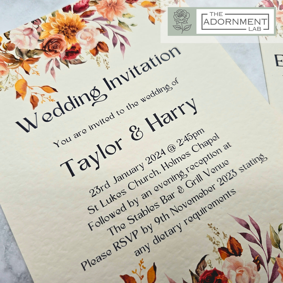 Autumn Fall Flowers Design - Invitations