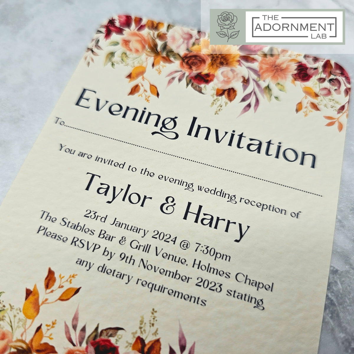 Autumn Fall Flowers Design - Invitations