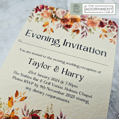 Autumn Fall Flowers Design - Invitations