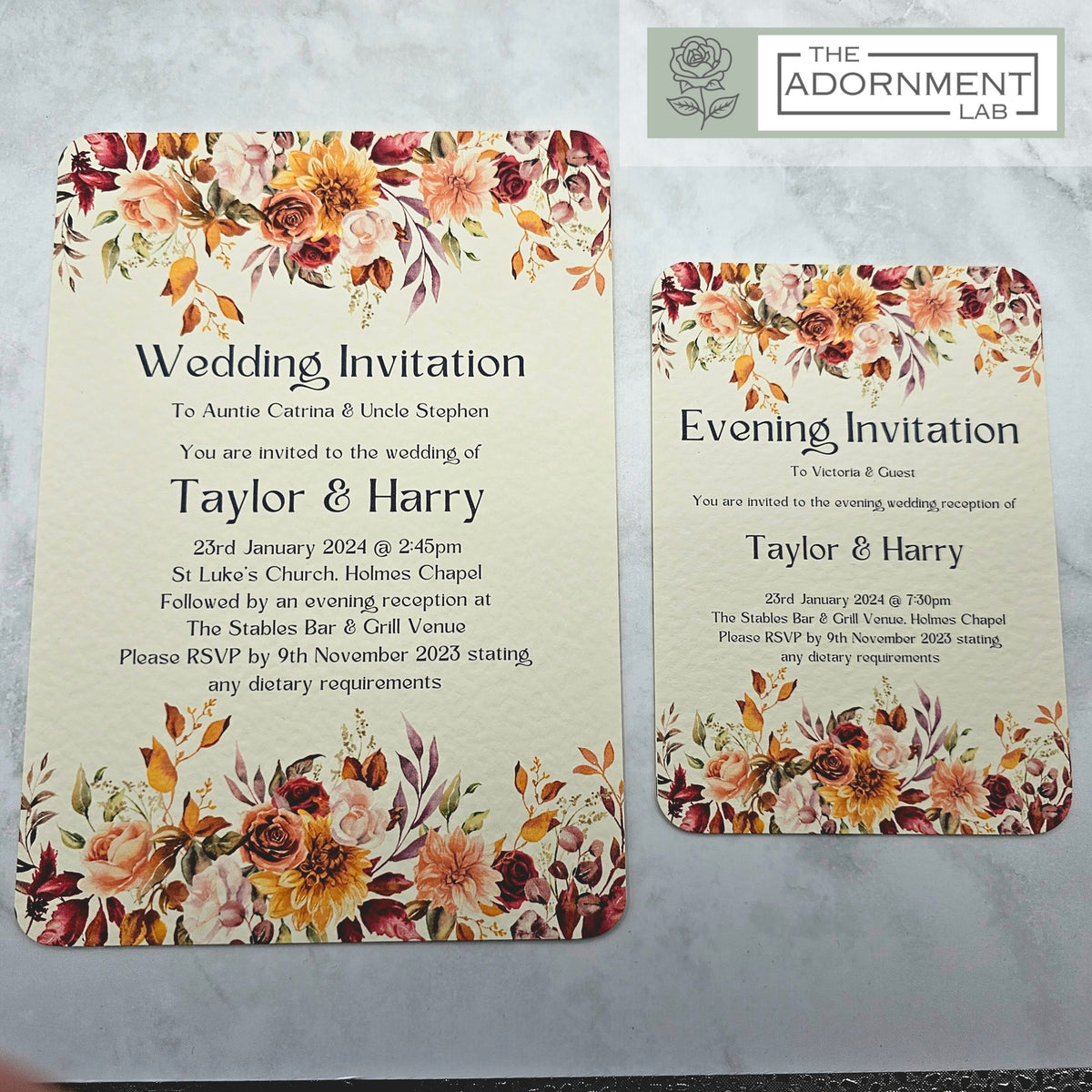 Autumn Fall Flowers Design - Invitations