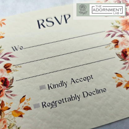 Autumn Fall Flowers Design - A7 RSVP
