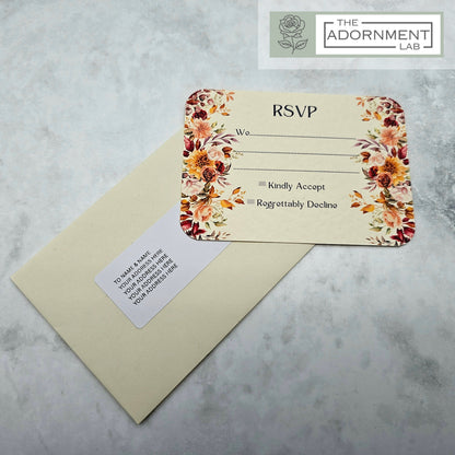Autumn Fall Flowers Design - A7 RSVP