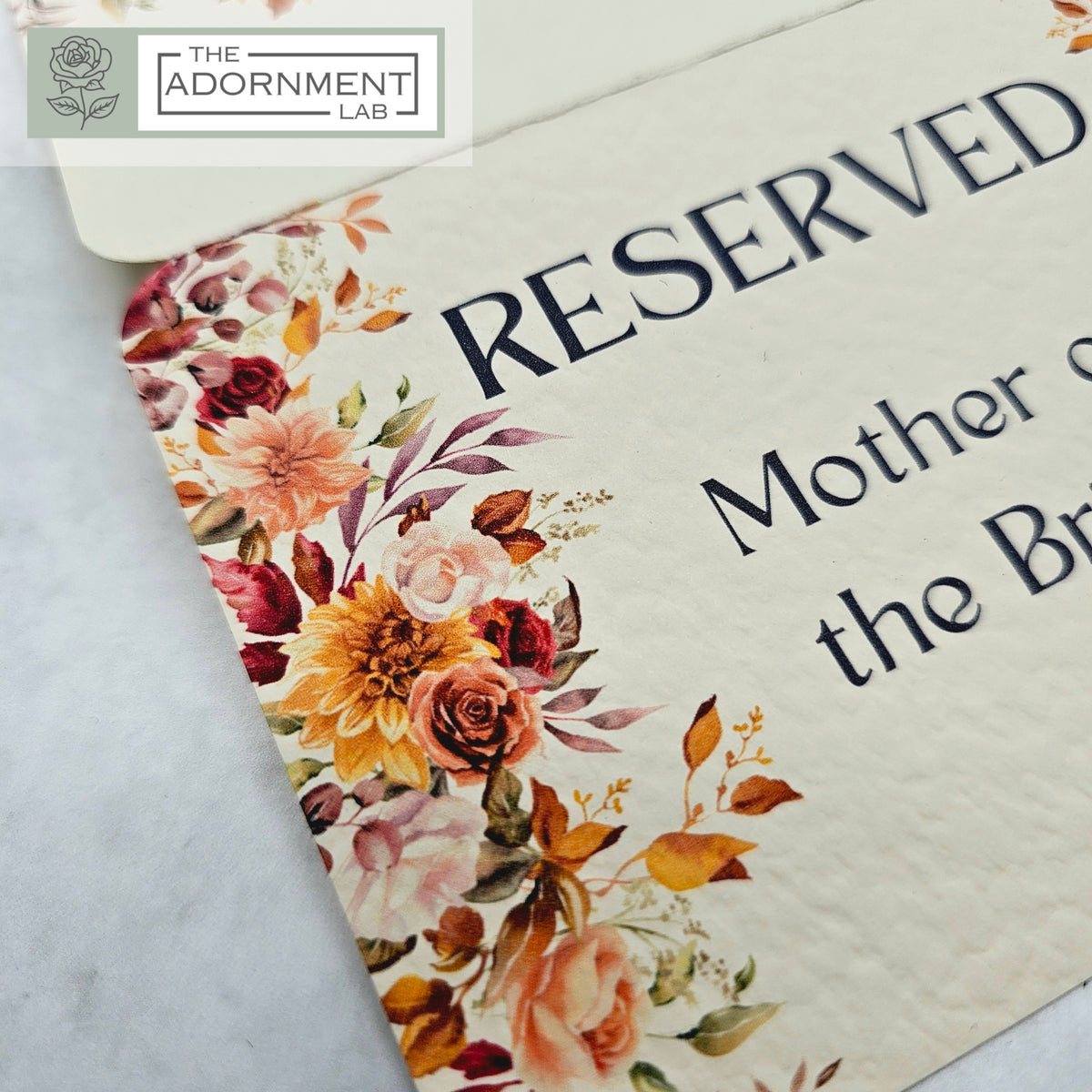 Autumn Fall Flowers Design - Reserved Seat Cards