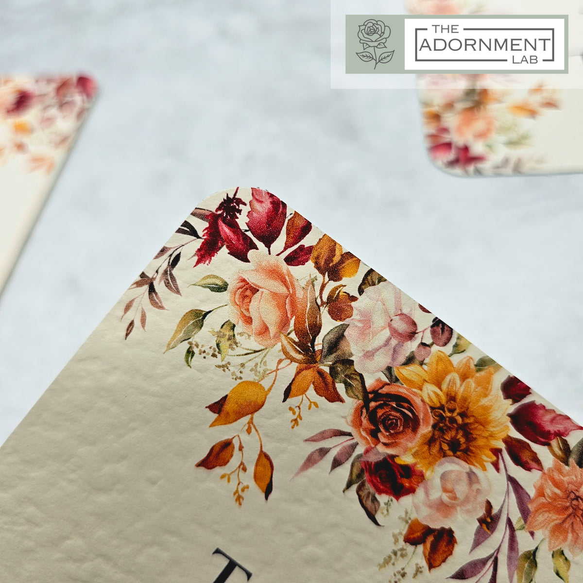 Autumn Fall Flowers Design - Table Number Cards