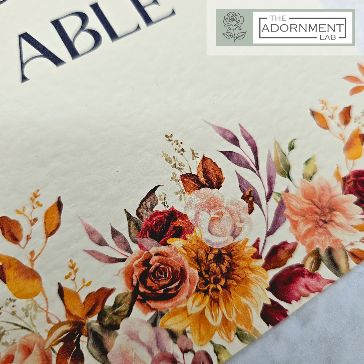 Autumn Fall Flowers Design - Table Number Cards
