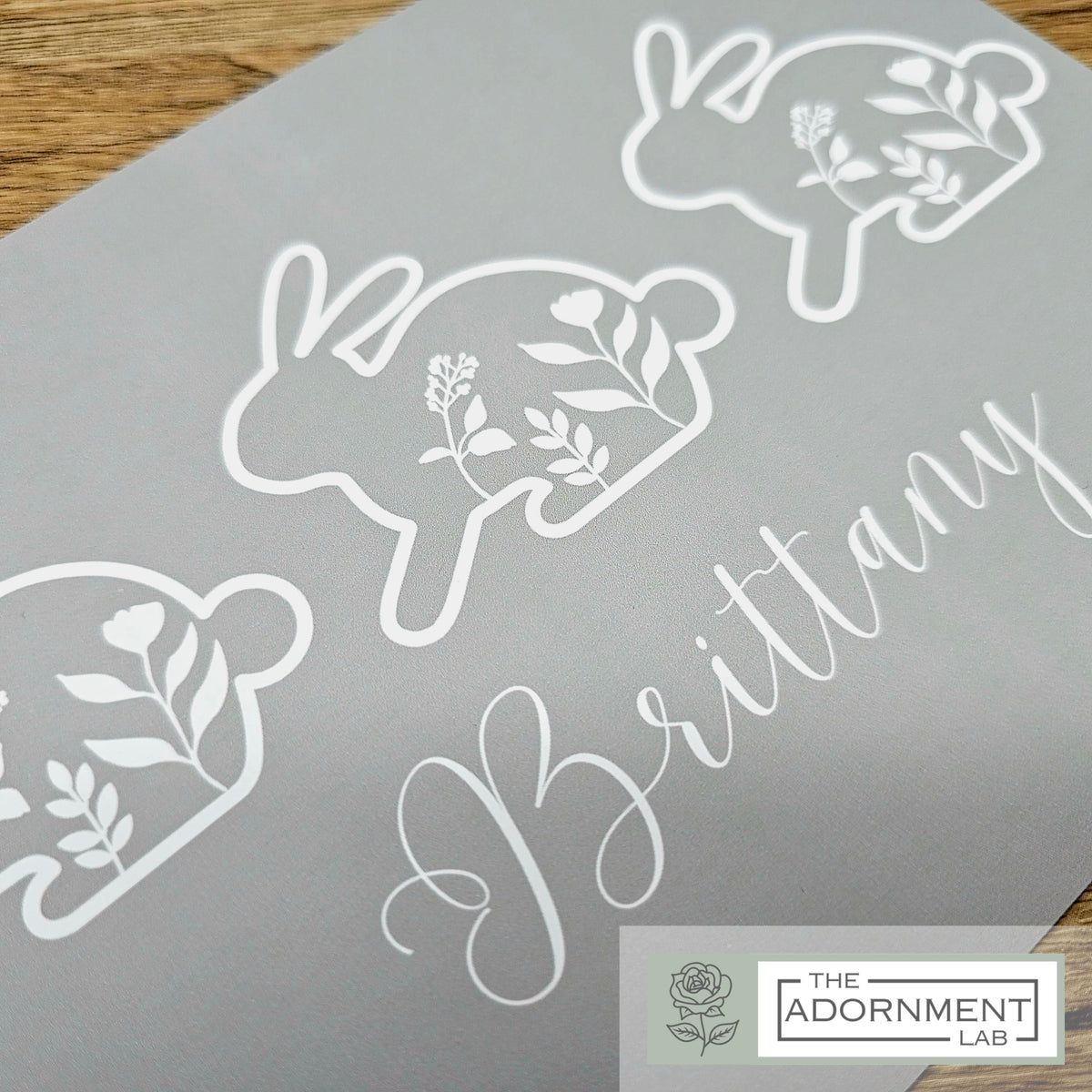Bunny Bloom - A5 Art Print - Peach (Personalised)