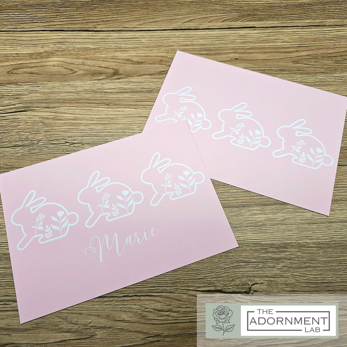 Bunny Bloom - A5 Art Print - Peach (Personalised)