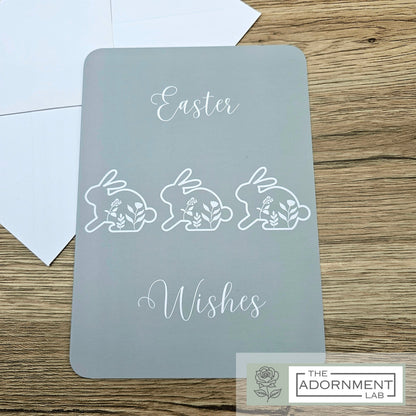 Bunny Bloom - Easter Wishes - Greetings Card - Pink