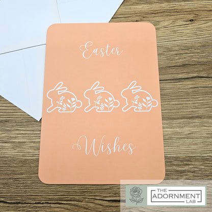 Bunny Bloom - Easter Wishes - Greetings Card - Pink