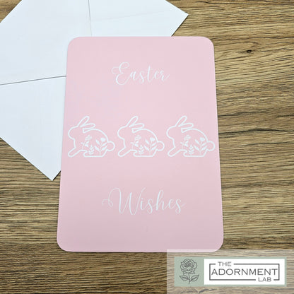 Bunny Bloom - Easter Wishes - Greetings Card - Pink