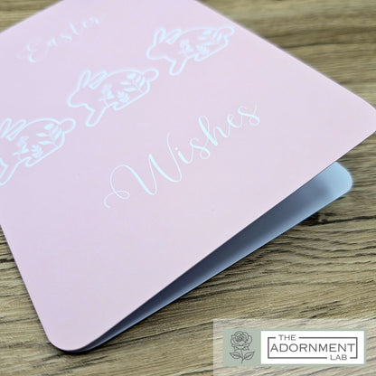 Bunny Bloom - Easter Wishes - Greetings Card - Pink