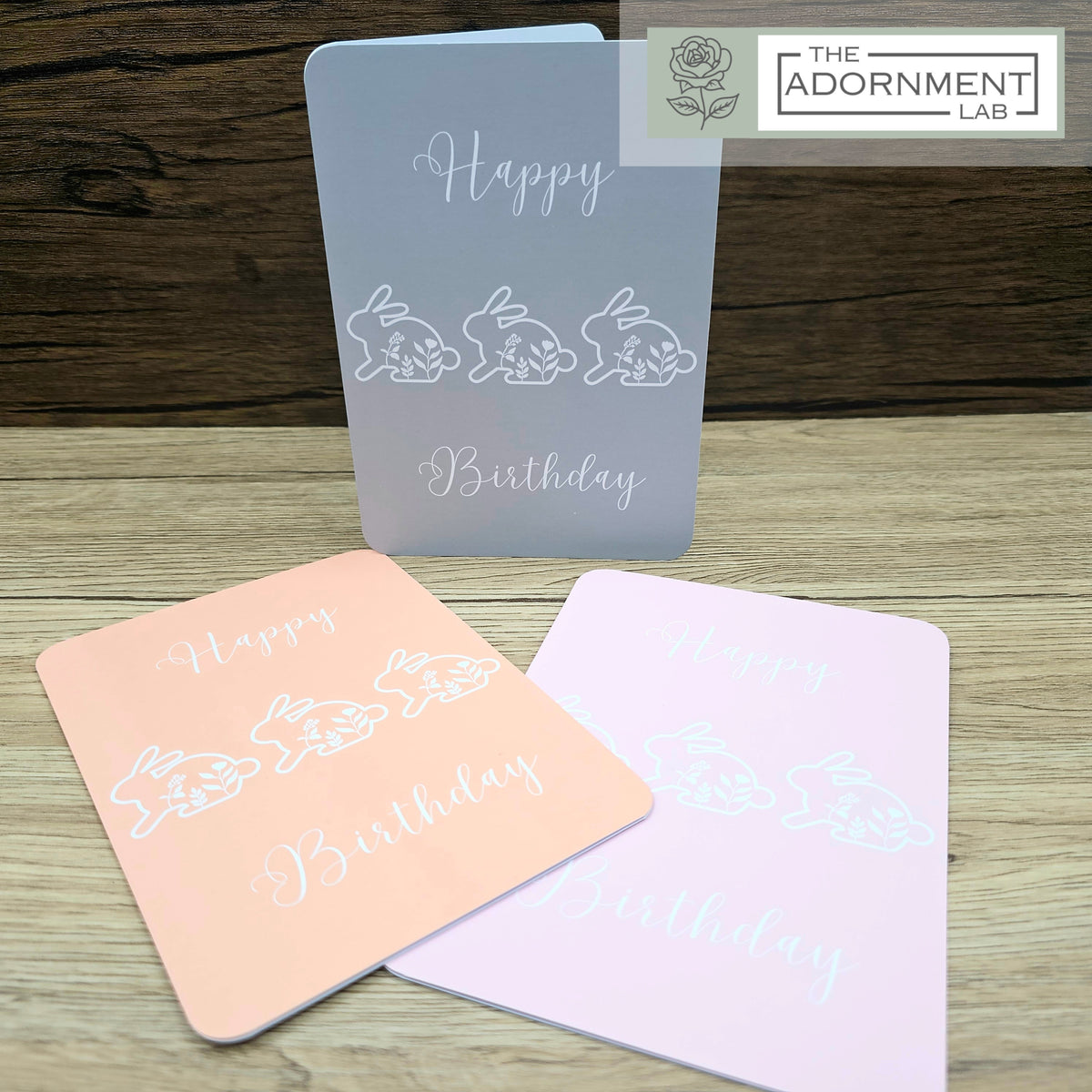 Bunny Bloom - Happy Birthday - Greetings Cards - Pink
