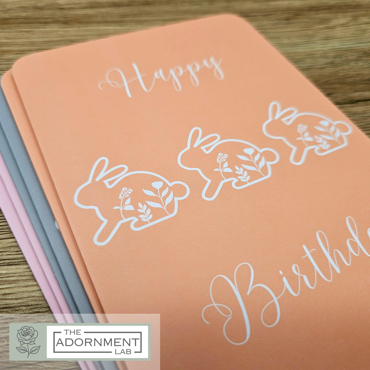 Bunny Bloom - Happy Birthday - Greetings Cards - Pink