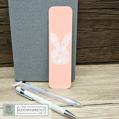 Bunny Bloom - Flat Printed Bookmarks - Peach
