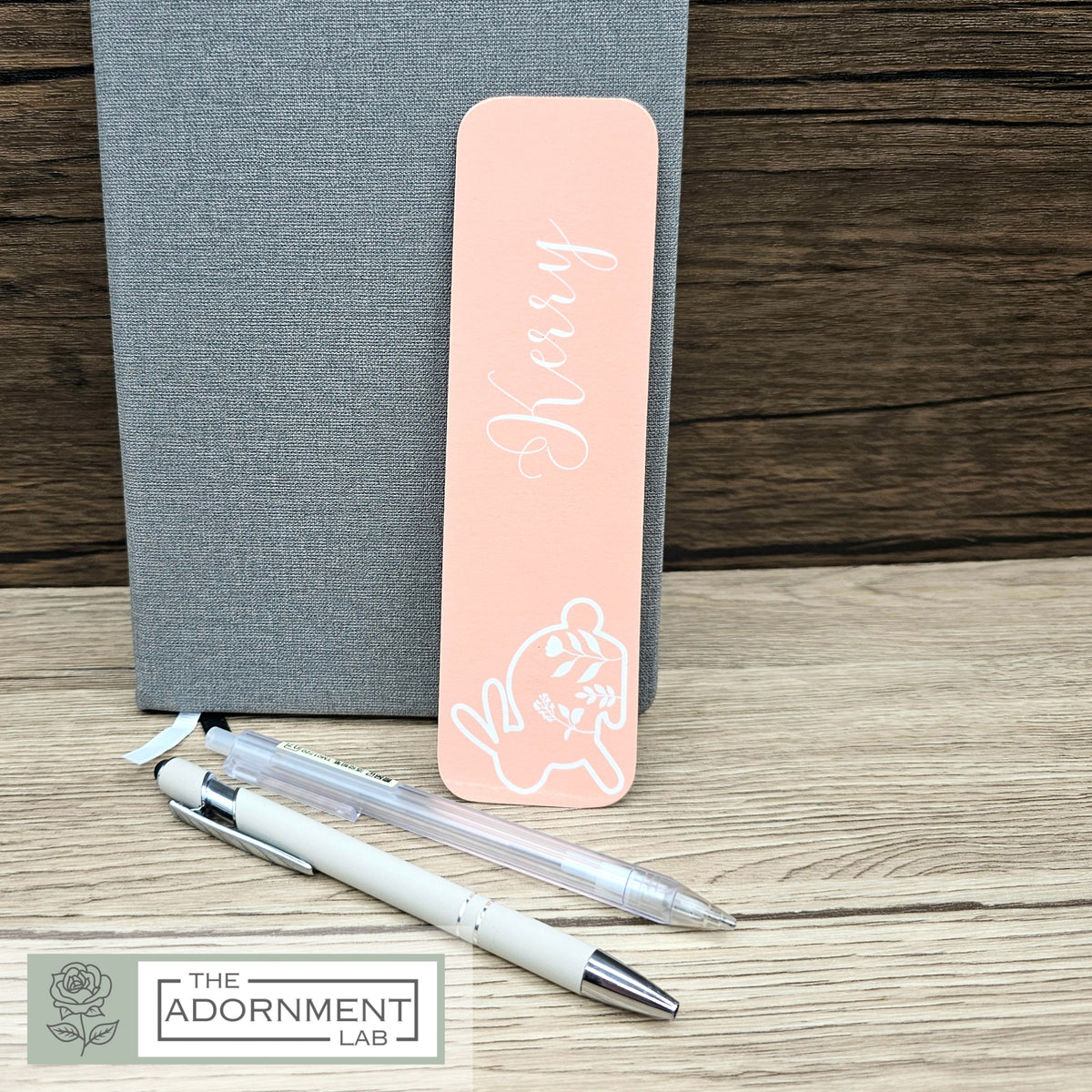 Bunny Bloom - Flat Printed Bookmarks - Peach