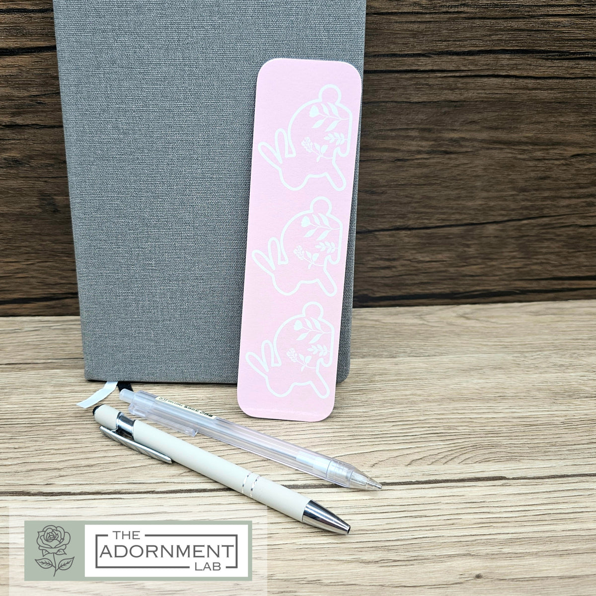 Bunny Bloom - Flat Printed Bookmarks - Peach