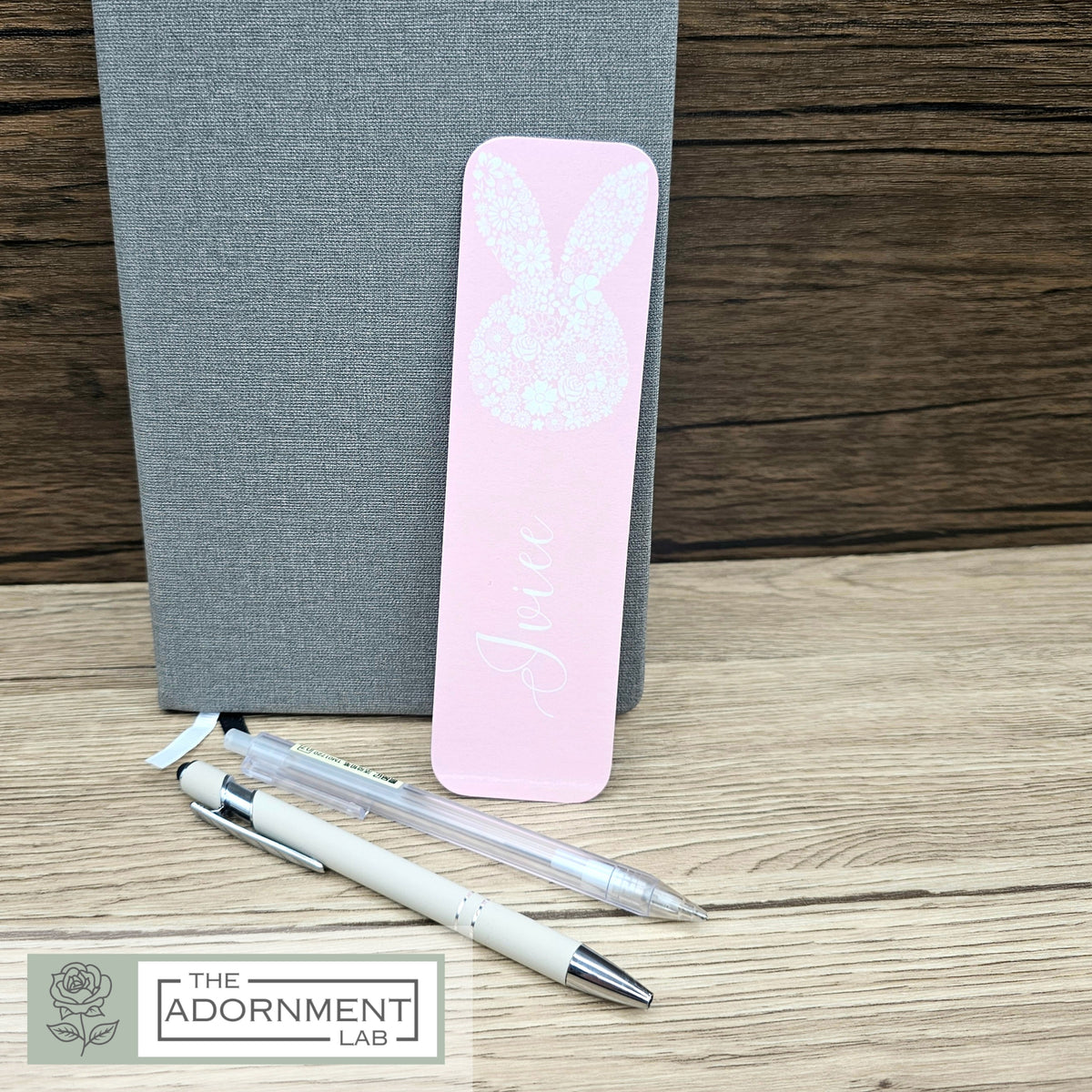 Bunny Bloom - Flat Printed Bookmarks - Peach