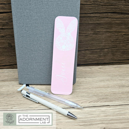 Bunny Bloom - Flat Printed Bookmarks - Peach
