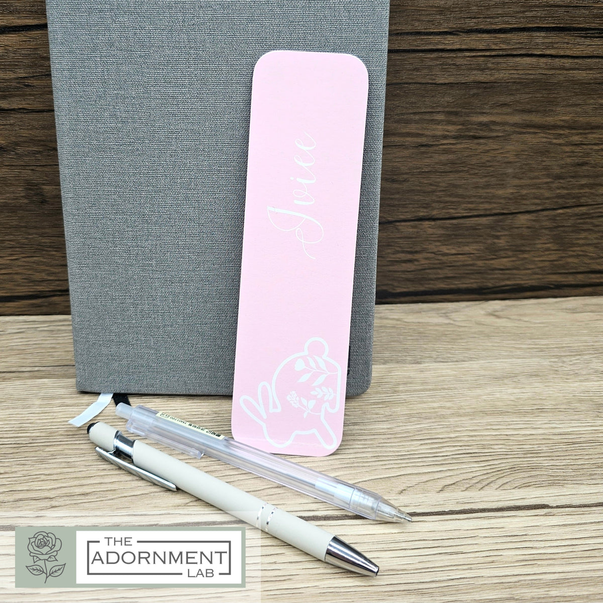 Bunny Bloom - Flat Printed Bookmarks - Peach