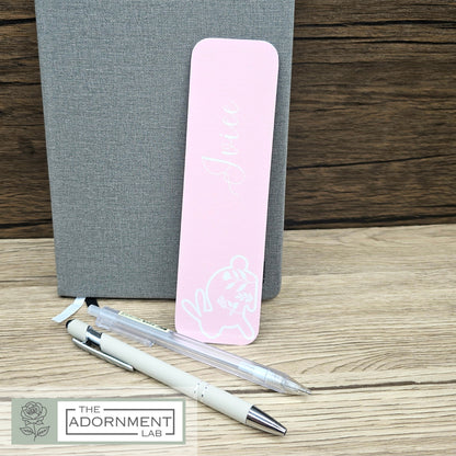 Bunny Bloom - Flat Printed Bookmarks - Peach