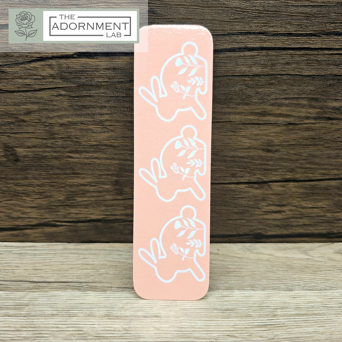 Bunny Bloom - Flat Printed Bookmarks - Peach