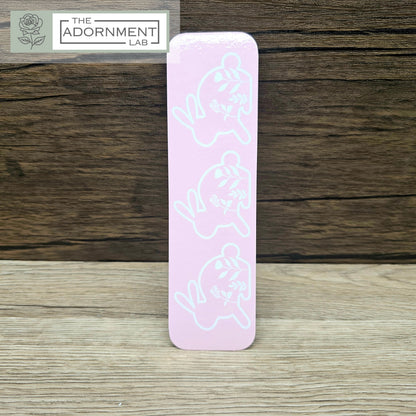 Bunny Bloom - Flat Printed Bookmarks - Peach