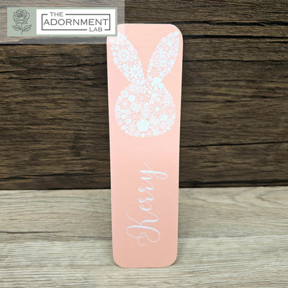 Bunny Bloom - Flat Printed Bookmarks - Peach