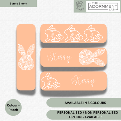 Bunny Bloom - Flat Printed Bookmarks - Peach